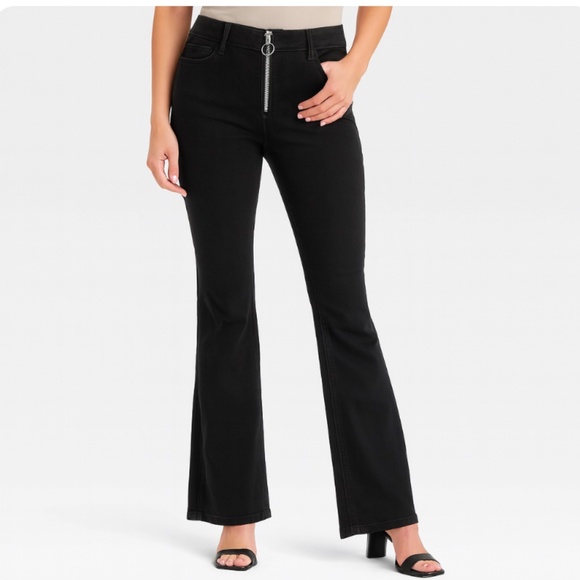 FREE PEOPLE We The Free Black Twill Flare Pants Size 26 - Picture 1 of 11